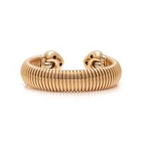 BICOLOR GOLD AND DIAMOND CUFF BRACELET
