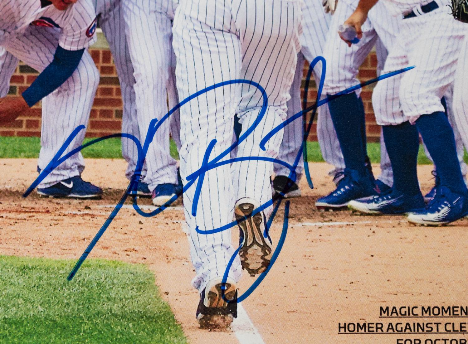 A Group of Two Chicago Cubs Signed Autograph Sports Illustrated Cover Prints,