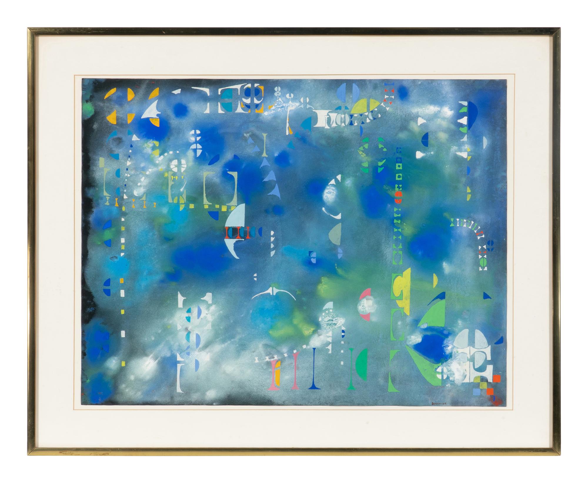Abstract Composition in Blue