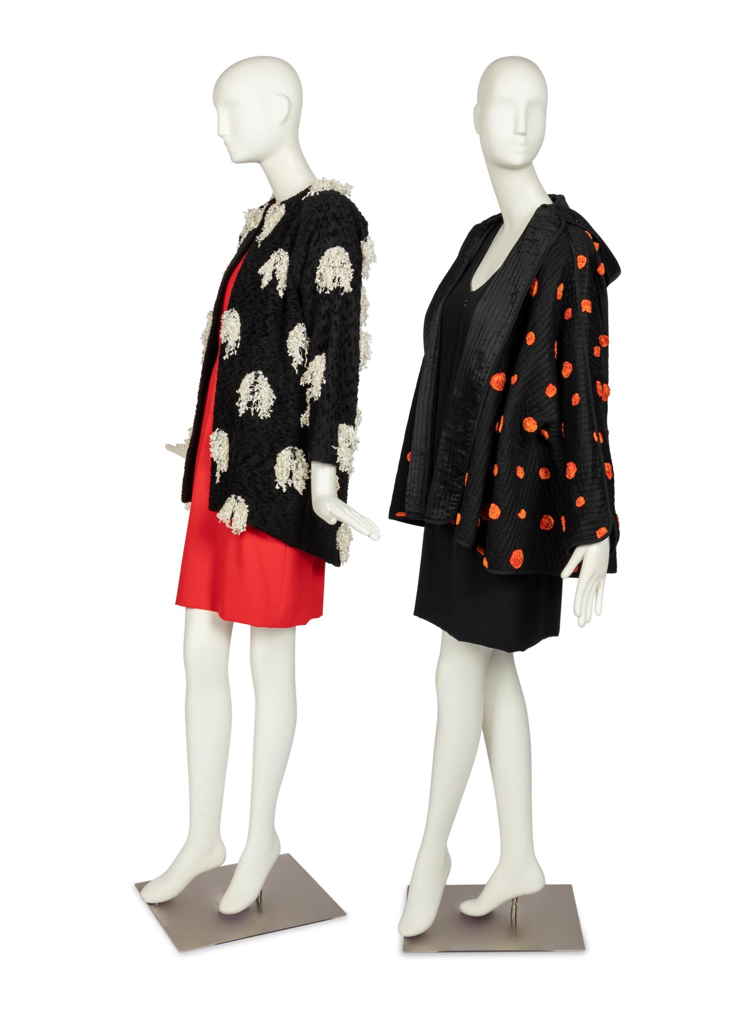 Four Geoffrey Beene Items: Two Coats & Two Dresses, 1990