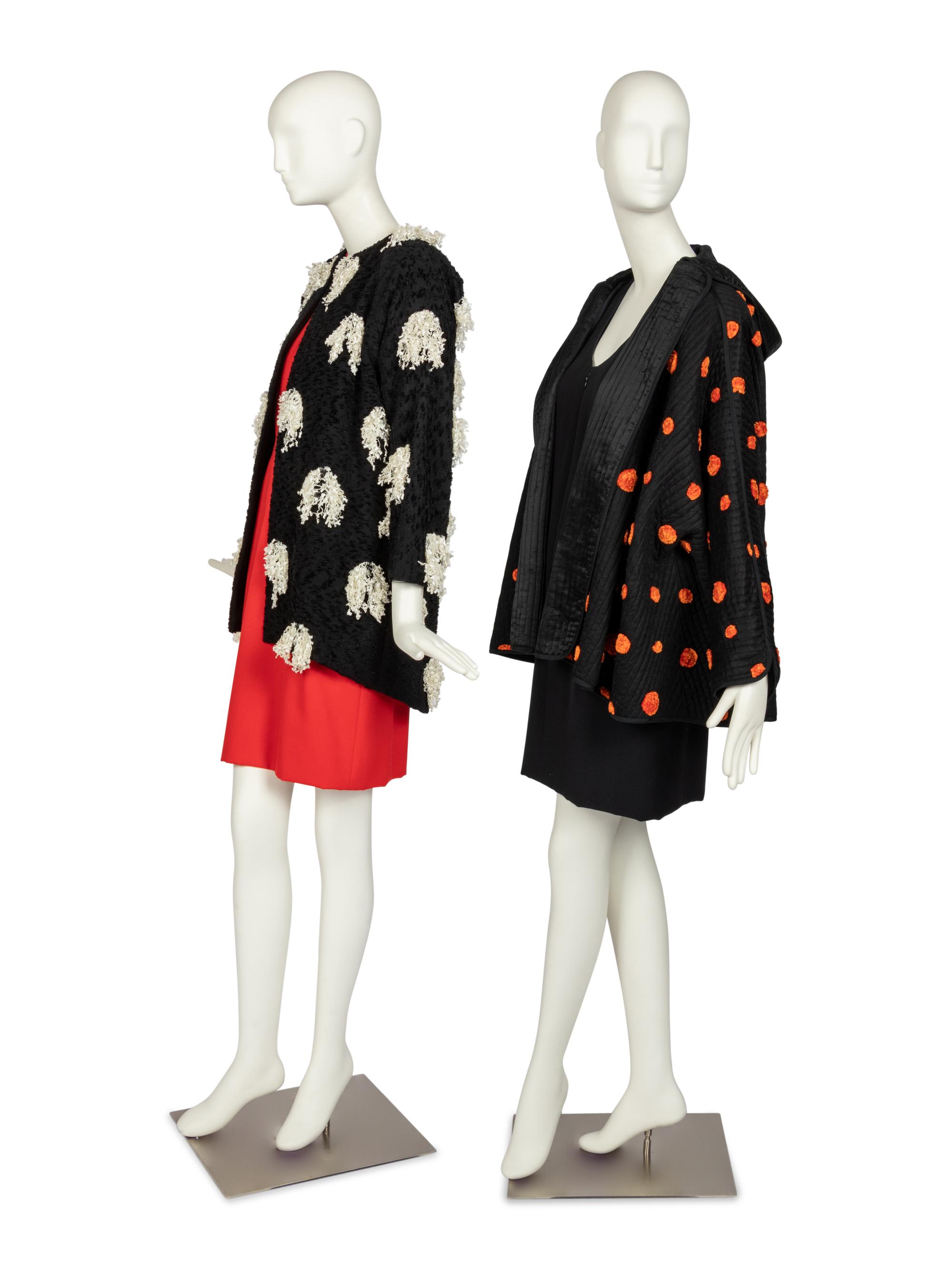 Four Geoffrey Beene Items: Two Coats & Two Dresses, 1990