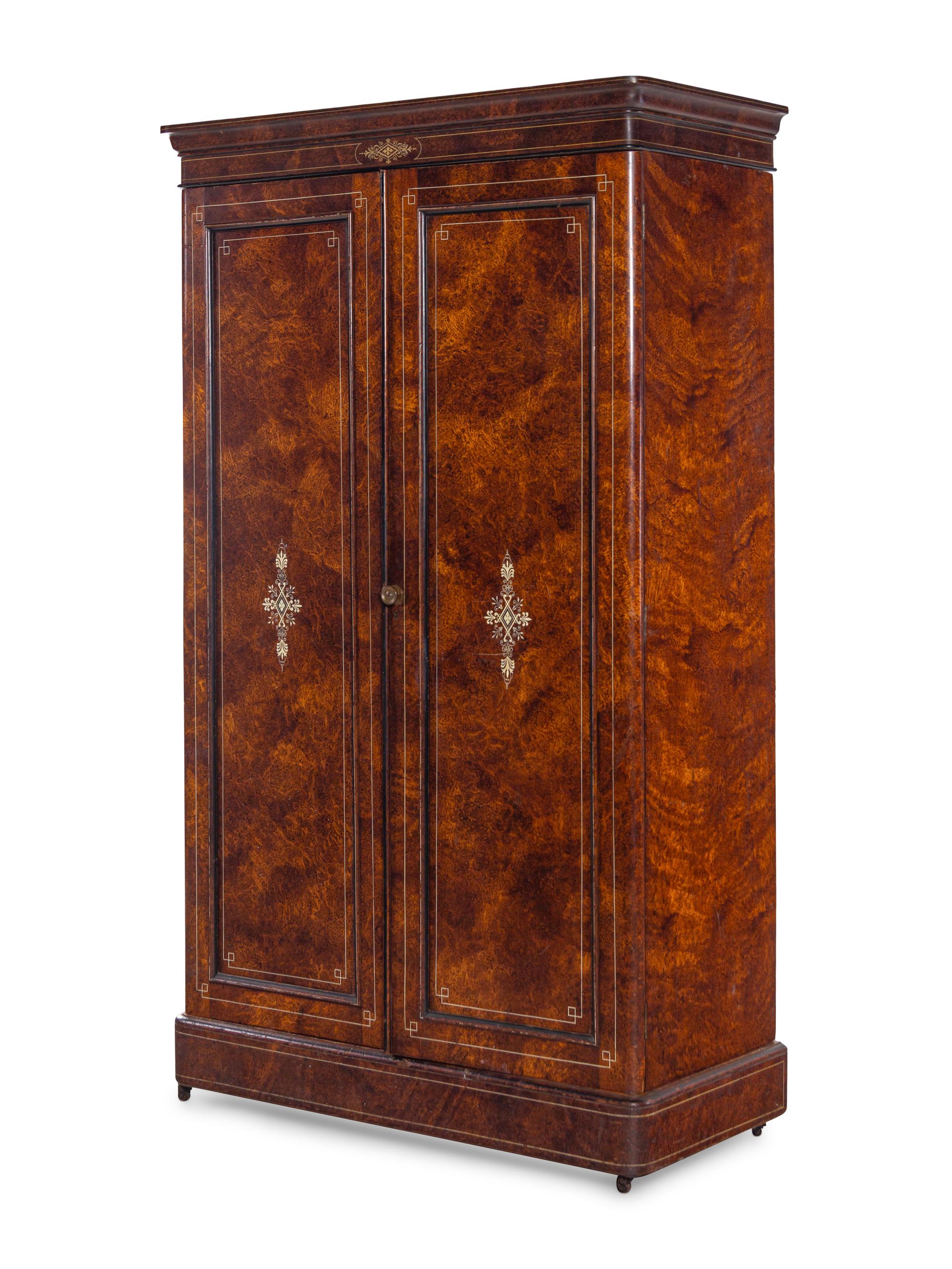 A Scottish Grain-Painted Gentleman's Wardrobe Cabinet