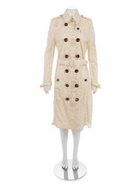 Burberry Crocheted Lace Trench Coat