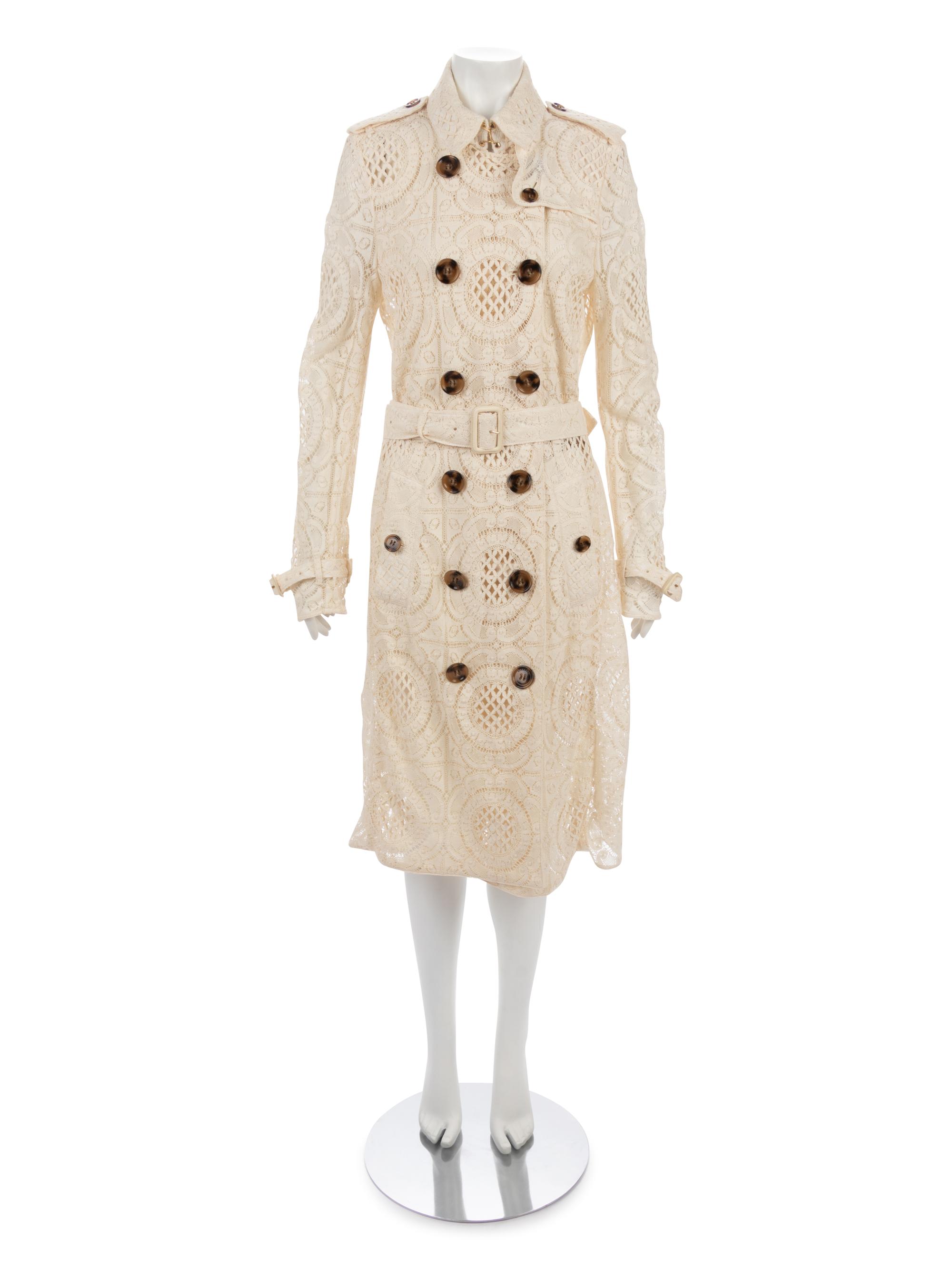 Burberry Crocheted Lace Trench Coat