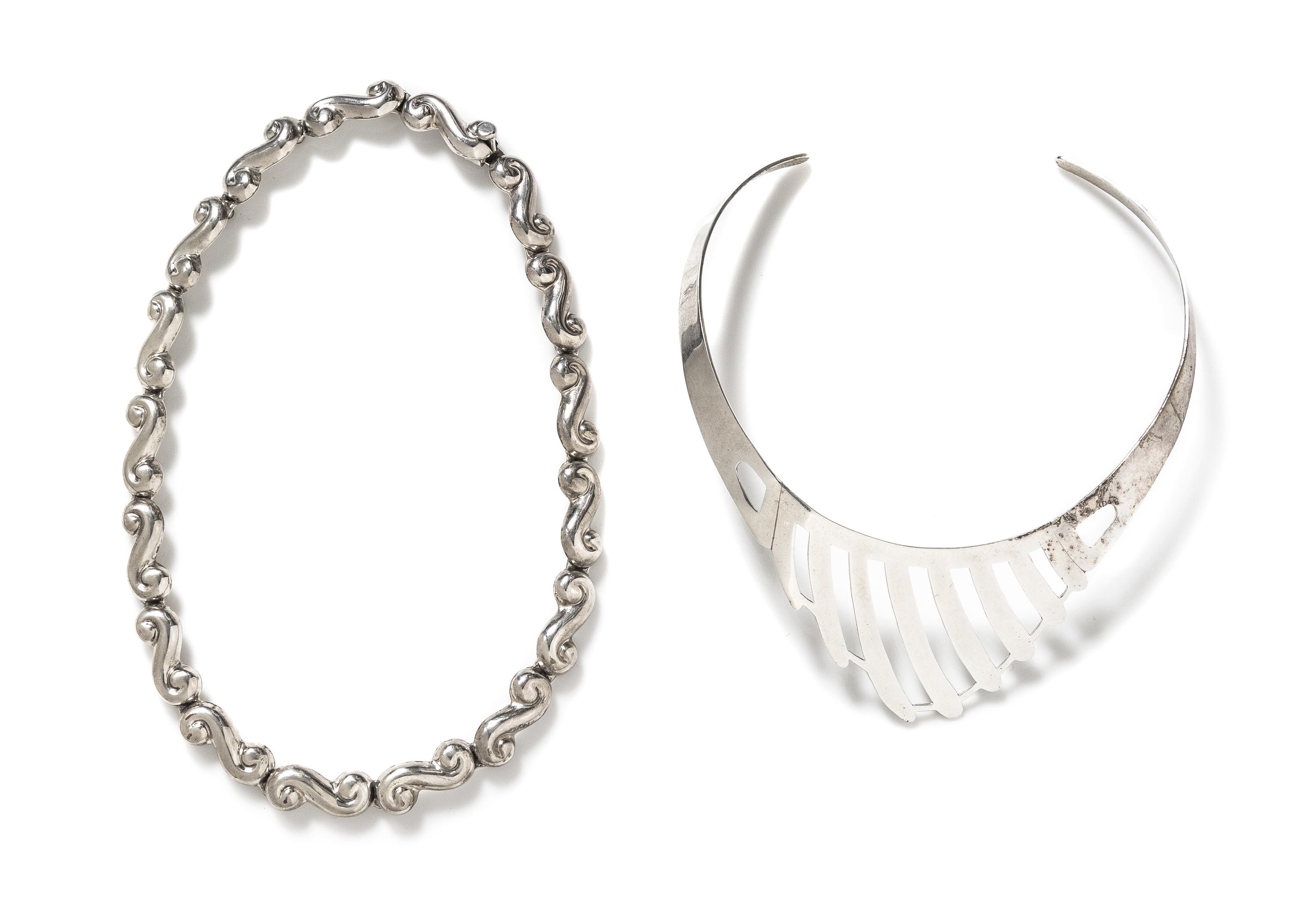 A Collection of Silver Necklaces, Taxco, 72.60 dwts.