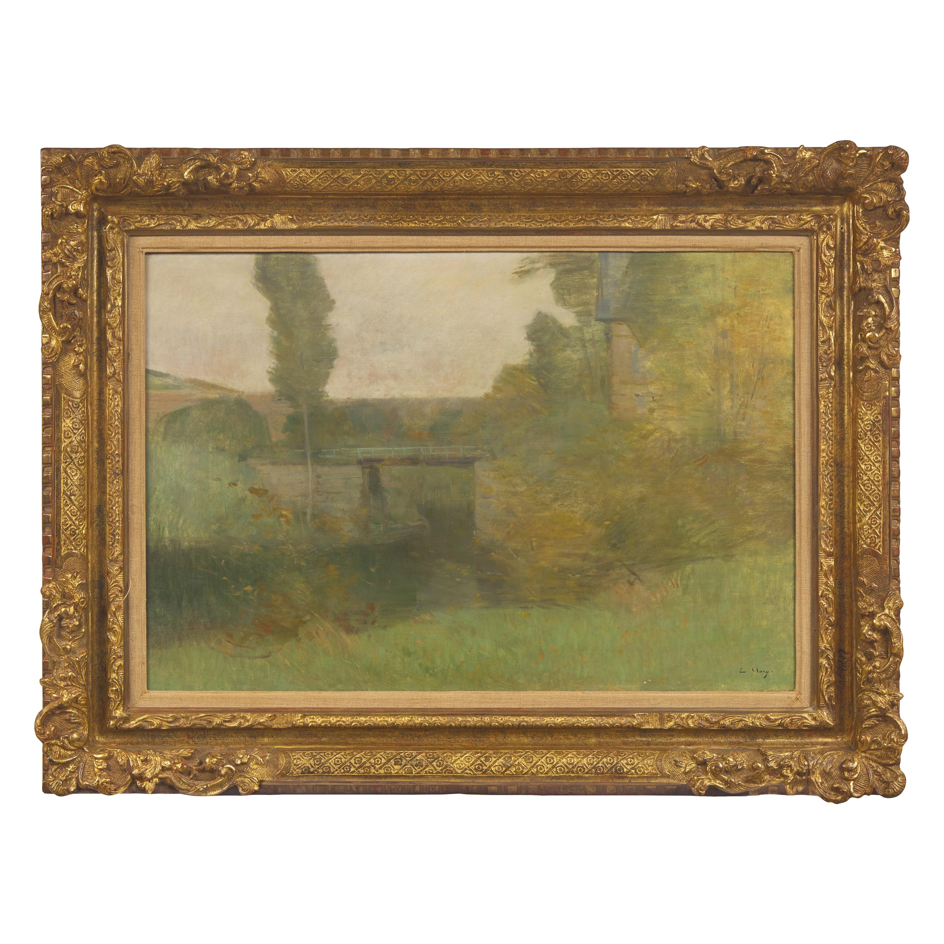 Jean Eugène Clary (French, 1856–1930) — Bridge and House