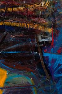 (Untitled) Mixed Media on Canvas with Metal, 1988
