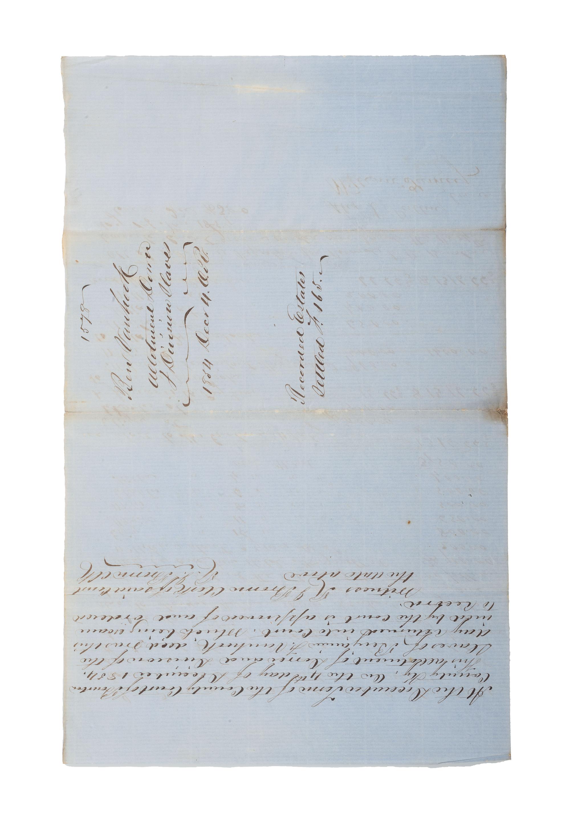 [SLAVERY & ABOLITION]. A group of 9 documents related to the enslavement of individuals in Bourbon County, Kentucky, incl. estate appraisement of a horse breeder who enslaved six people.