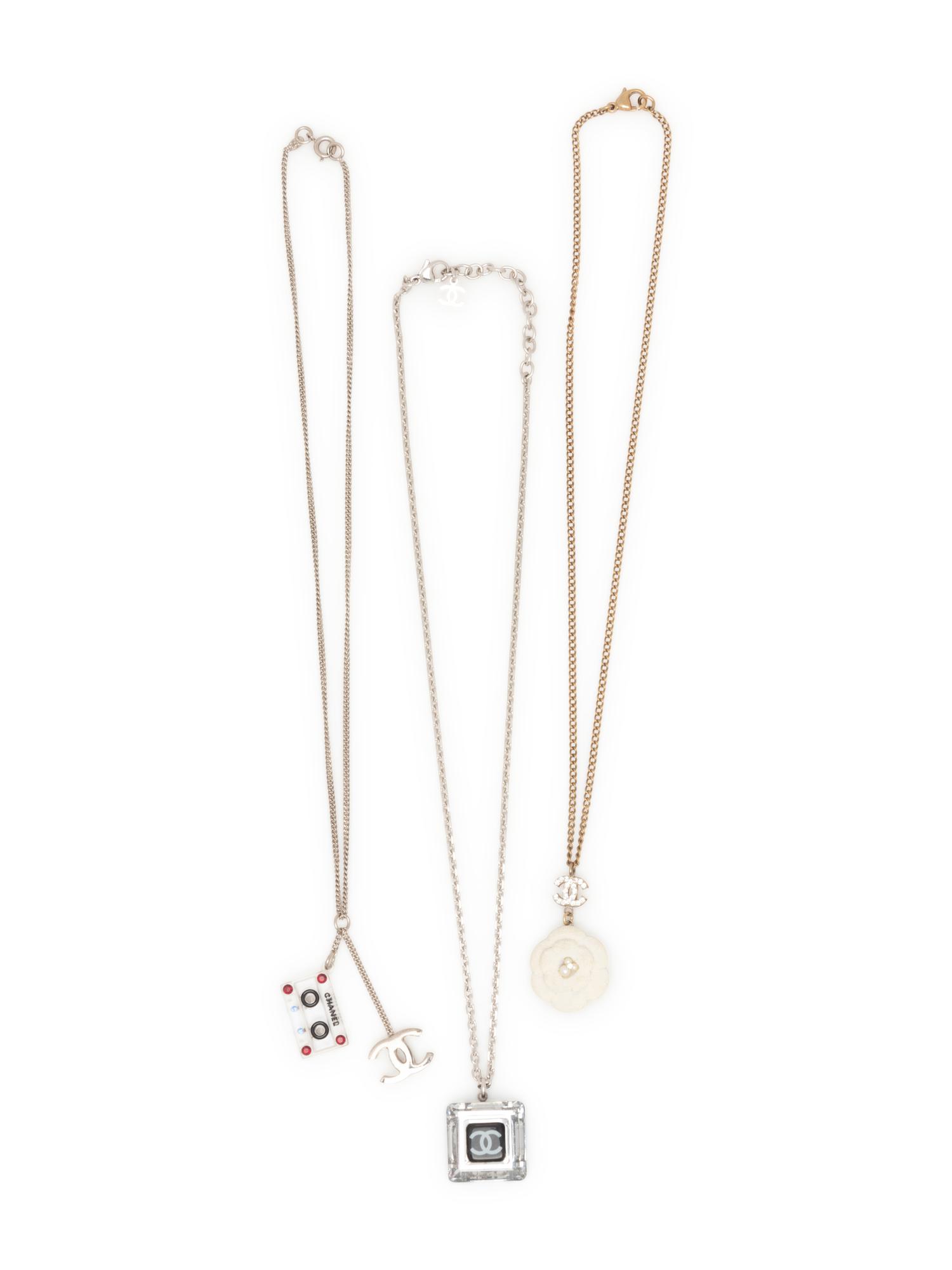 Three Chanel Small Pendant Necklaces, 2004-05