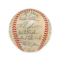 A 1957 Cleveland Indians Team Signed Autograph Baseball (PSA Letter of Authenticity)