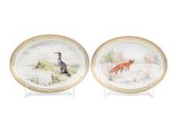 Two Royal Copenhagen Fauna Danica Porcelain Game Platters