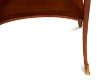 A Louis XV/XVI Transitional Gilt Bronze Mounted Marquetry Library Table