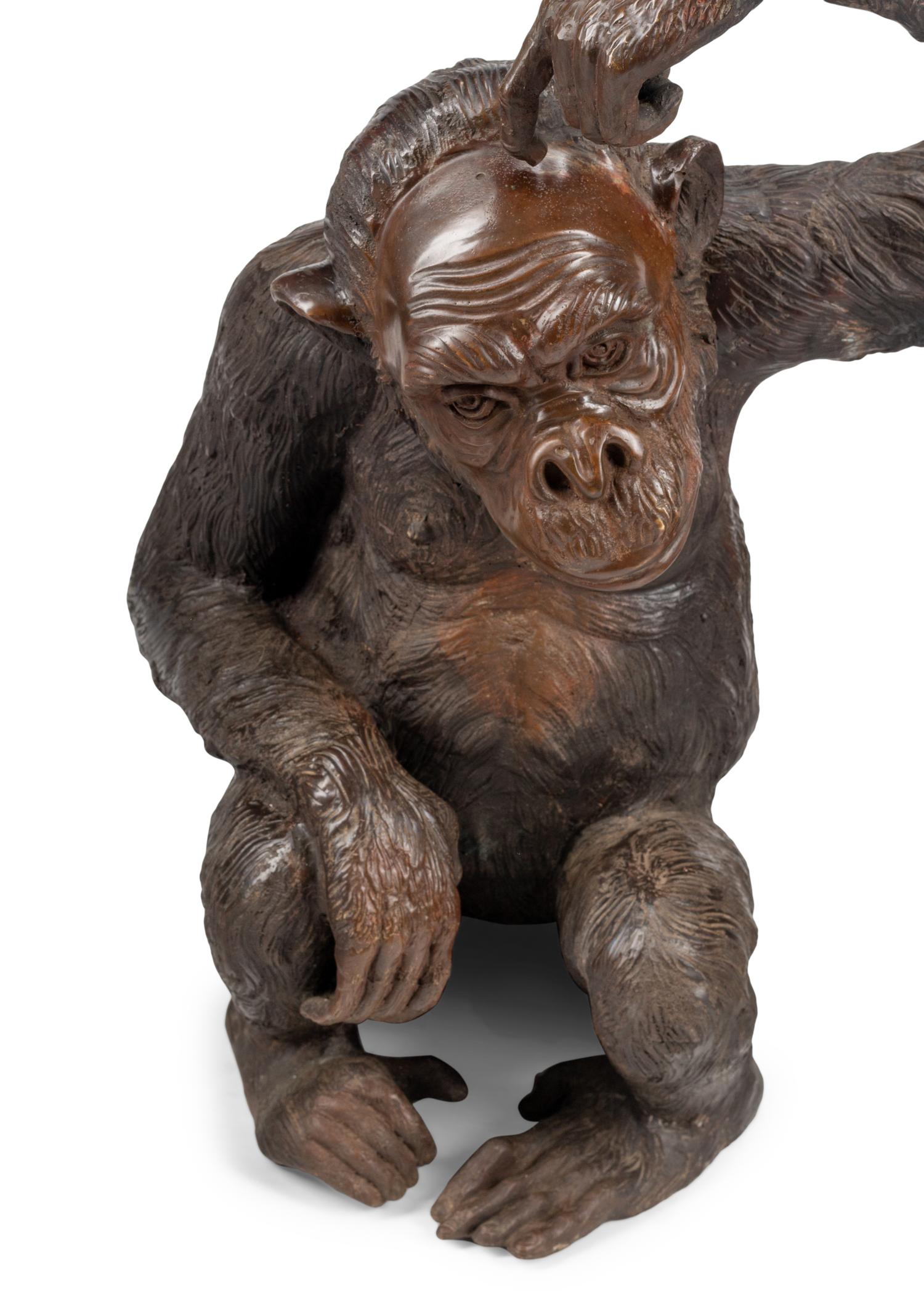Three Continental Bronze Figures of Monkeys