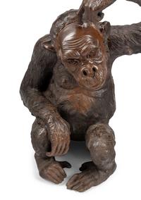 Three Continental Bronze Figures of Monkeys