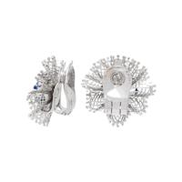 VAN CLEEF & ARPELS, WHITE GOLD AND SAPPHIRE 'DENTELLE' CLIP EARRINGS