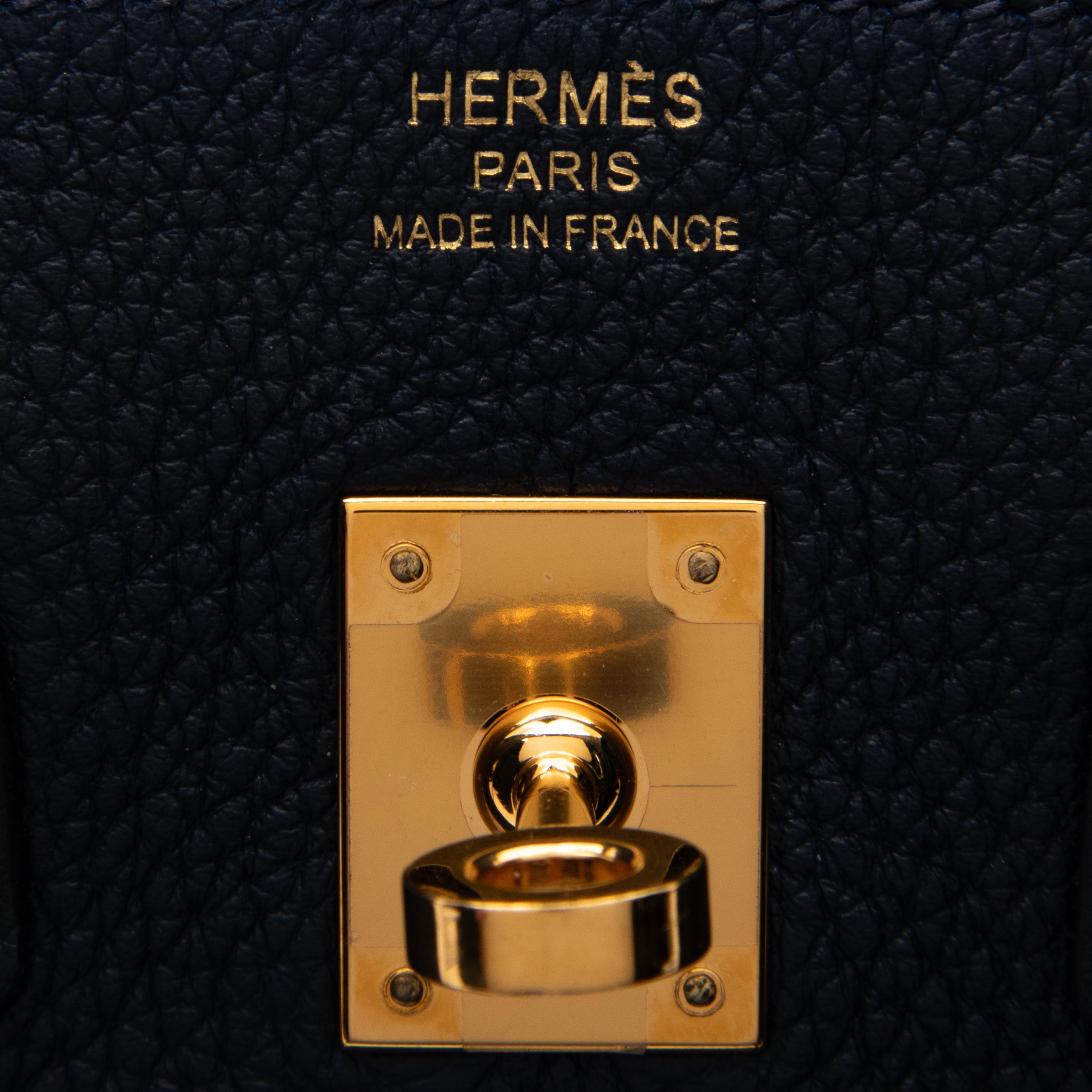 HERMÈS, BIRKIN 25 IN TOGO BLEU NUIT