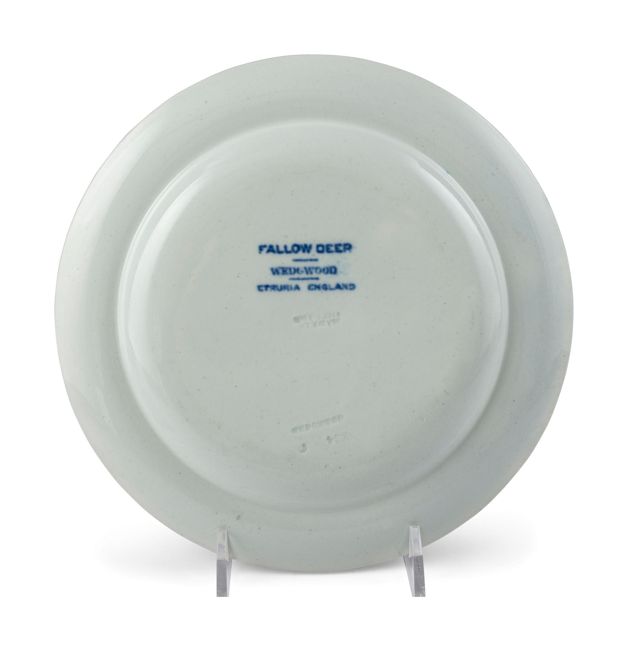 A Group of Blue and White Staffordshire Tableware