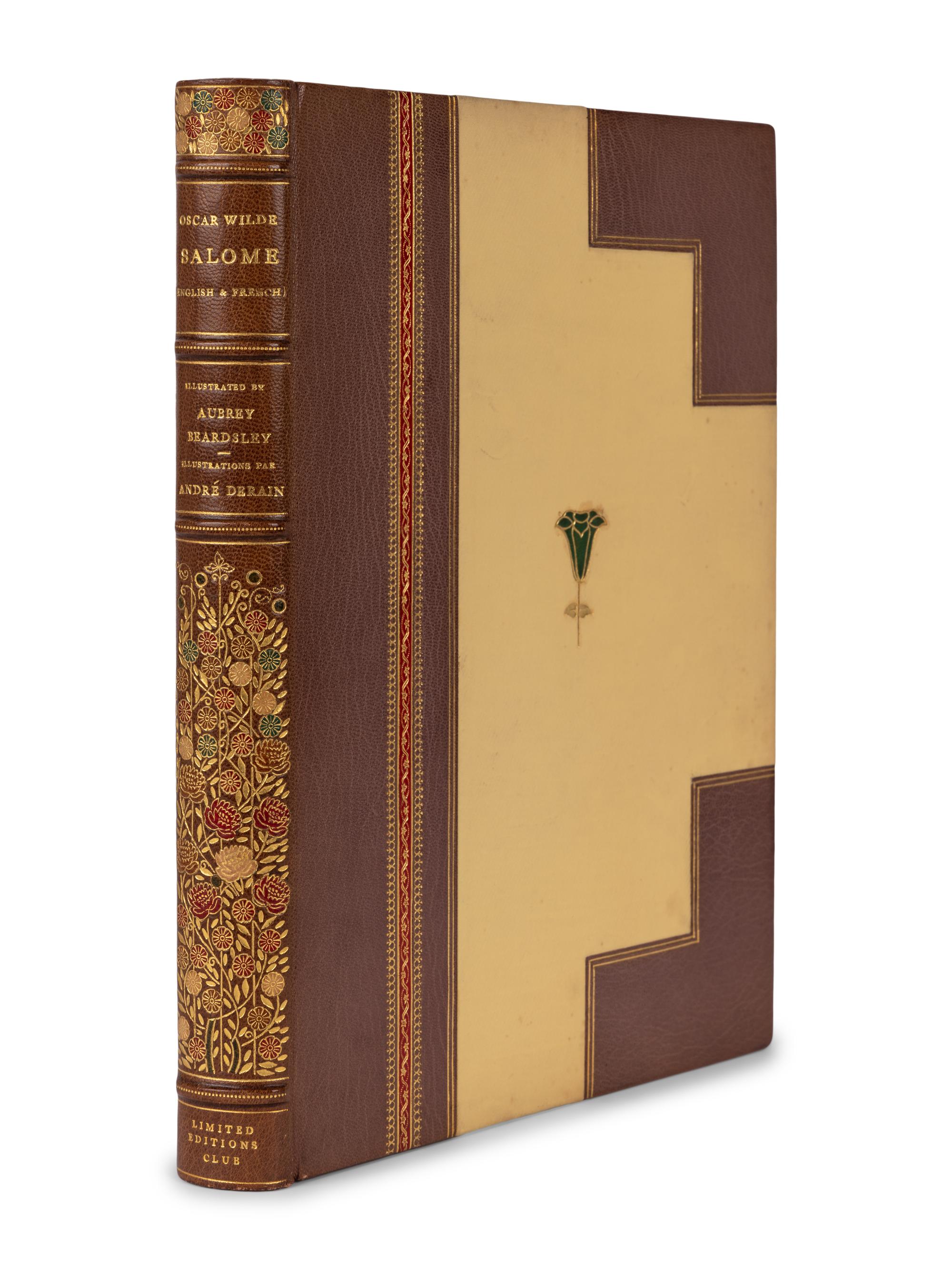 [BINDING -- LEONARD MOUNTENEY]. WILDE, Oscar (1854-1900). Salome . Aubrey Beardsley, illustrator. London: for members of the Limited Editions Club, 1938. -- WILDE. Salome . André Derain, illustrator. Paris: for members of the Limited Editions Club, 1938.