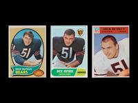A Group of Three Dick Butkus Football Cards Including a 1966 Philadelphia Rookie No. 31,