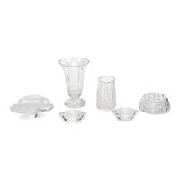 A Collection of Cut Glass and Molded Glass Serving Articles