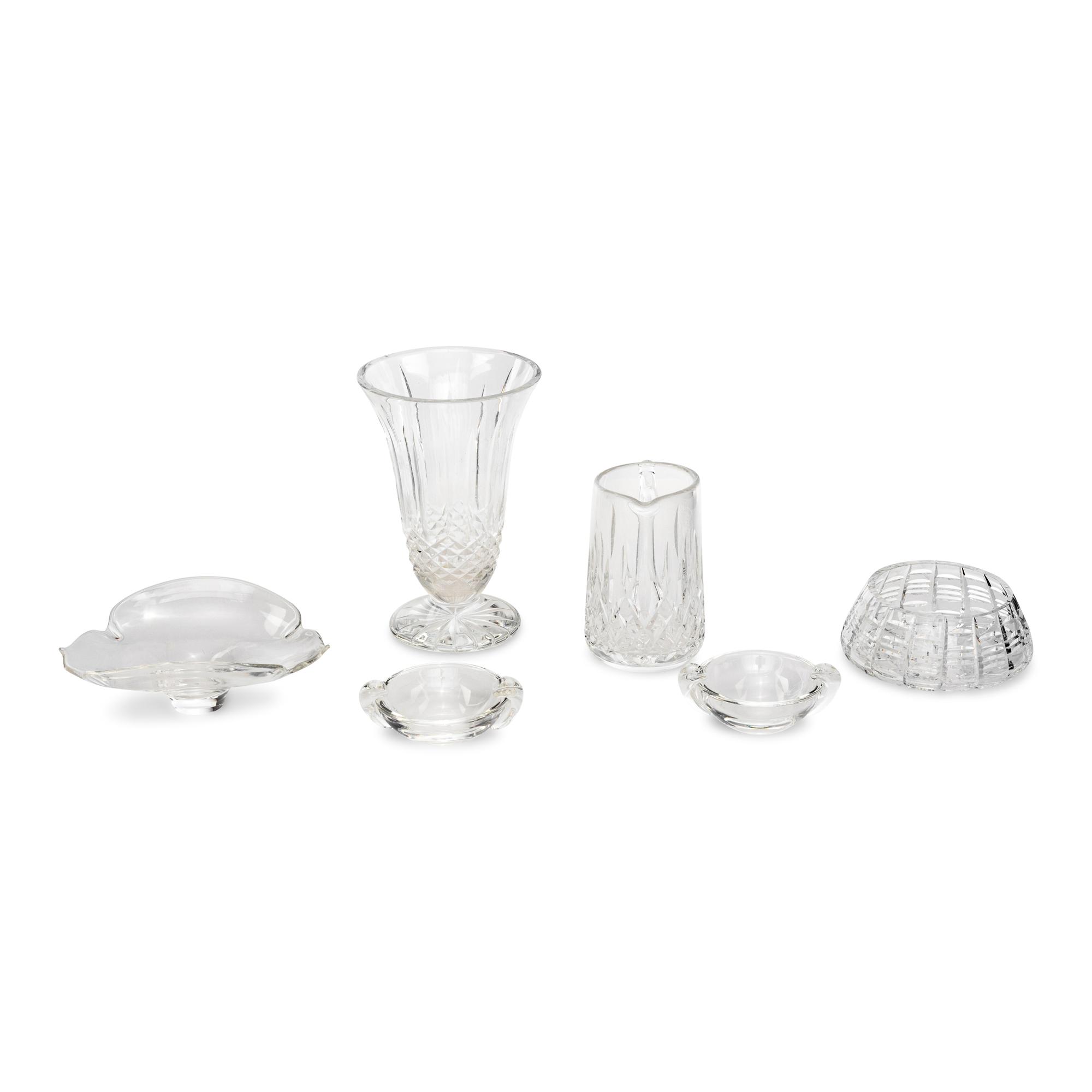 A Collection of Cut Glass and Molded Glass Serving Articles