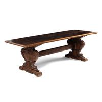 An Italian Renaissance Style Walnut Trestle Table