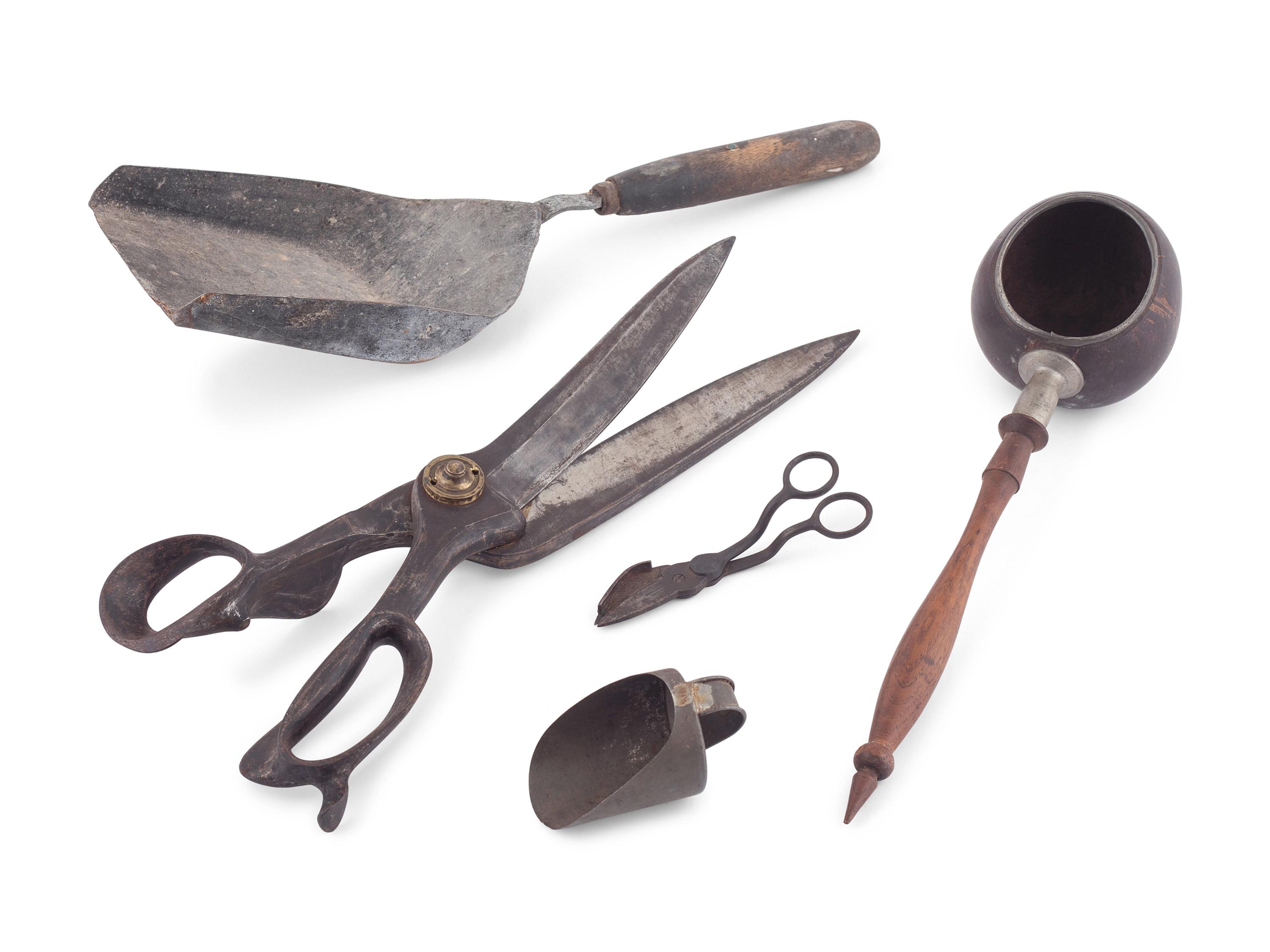 Nine Iron and Tin Kitchen Tools