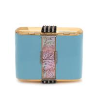 A Vladimir Makovsky Decorated Art Deco Gold and Diamond, Platinum, Mother of Pearl and Hardstone-Mounted Enameled Cigarette Case