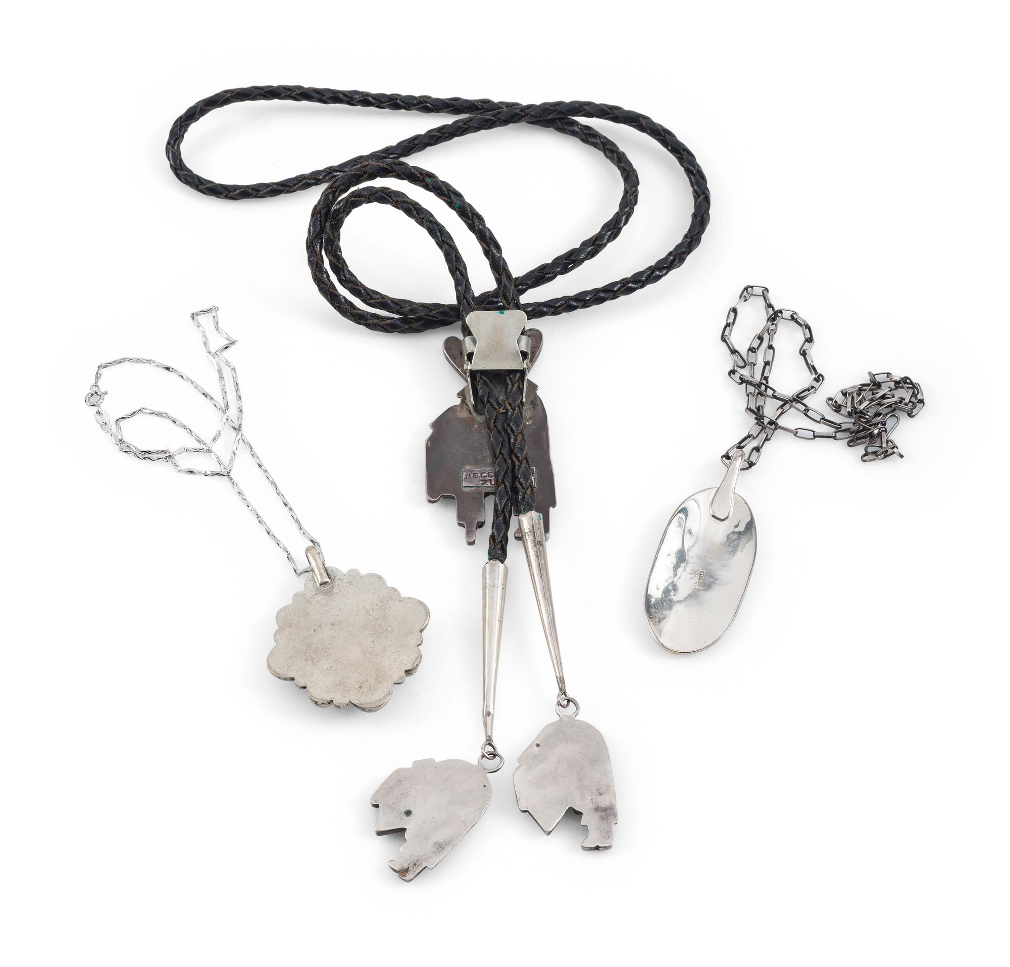 Navajo and Zuni Necklaces and Bolo Tie