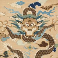 A large kesi tapestry "Dragons" panel