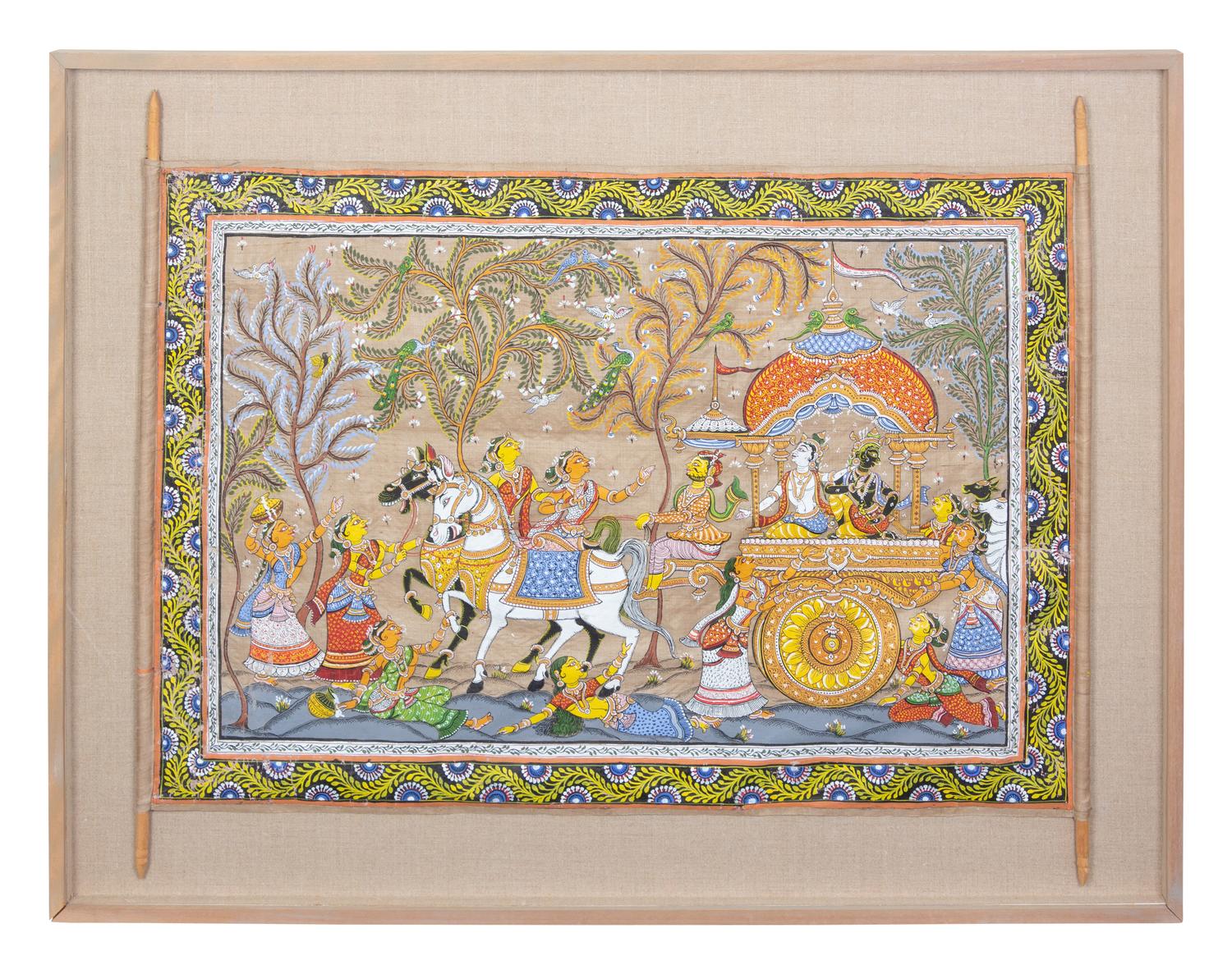 An East Asian Painting on Linen