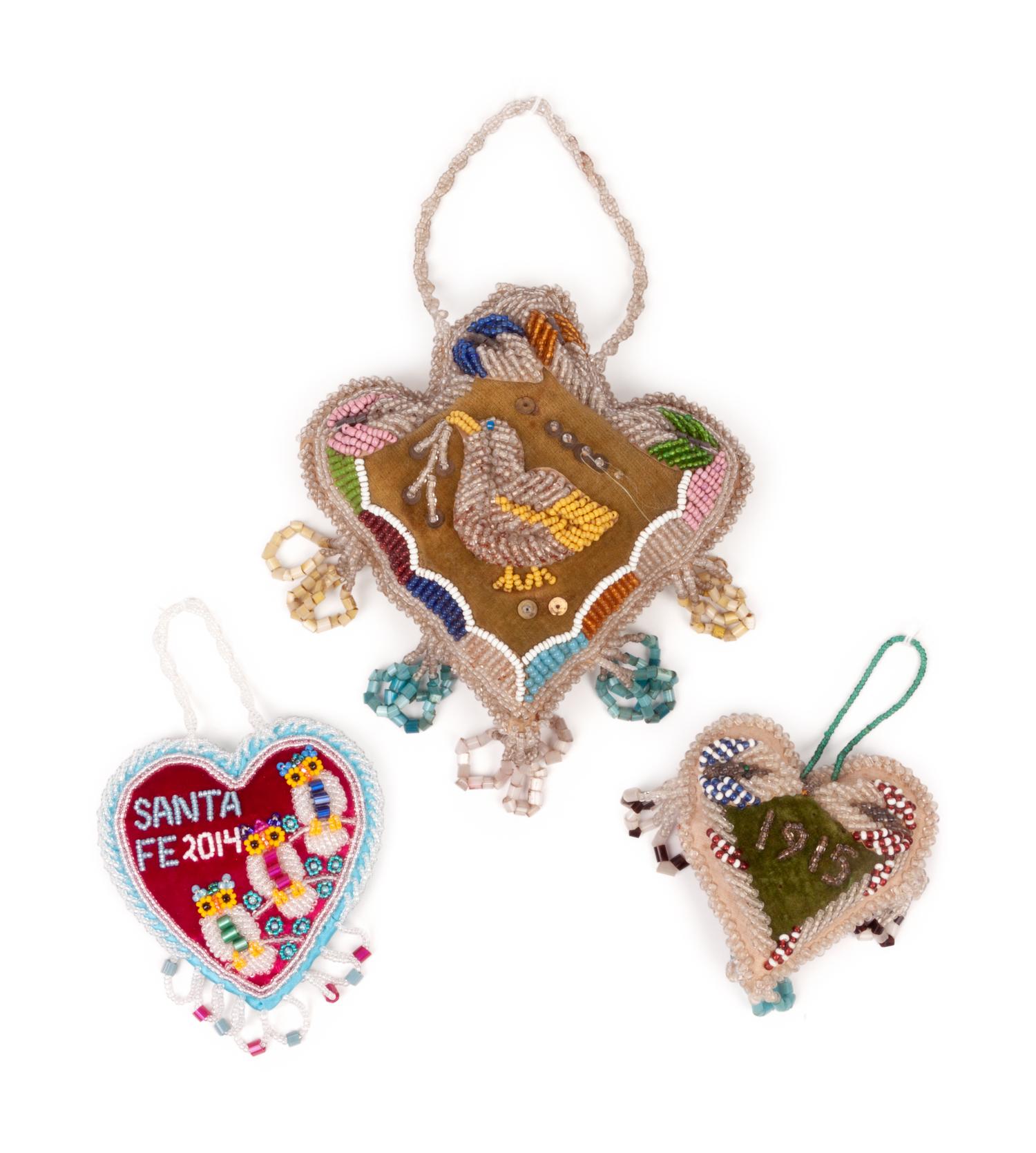 Haudenosaunee Beaded Whimseys, Hearts and Spades