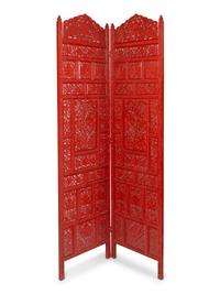 Four Two-Panel Southeast Asian Style Floor Screens