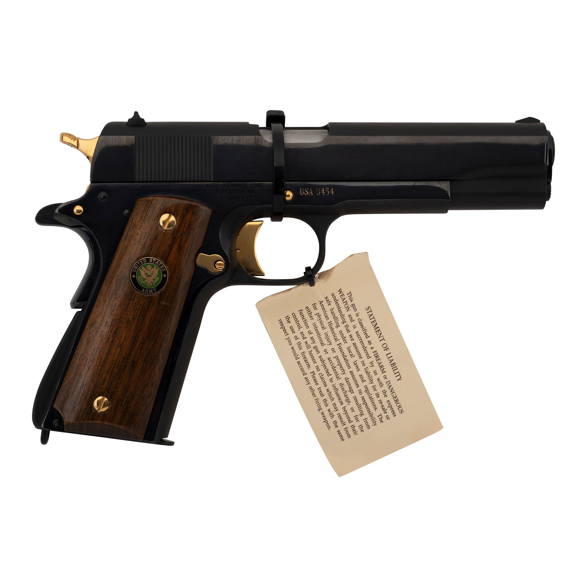 * Auto Ordnance US Army Commemorative 1911A1 in Case Issued by American Historical Foundation