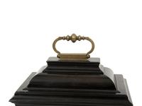 A Rare English Ebony Veneered Repeating Table Clock