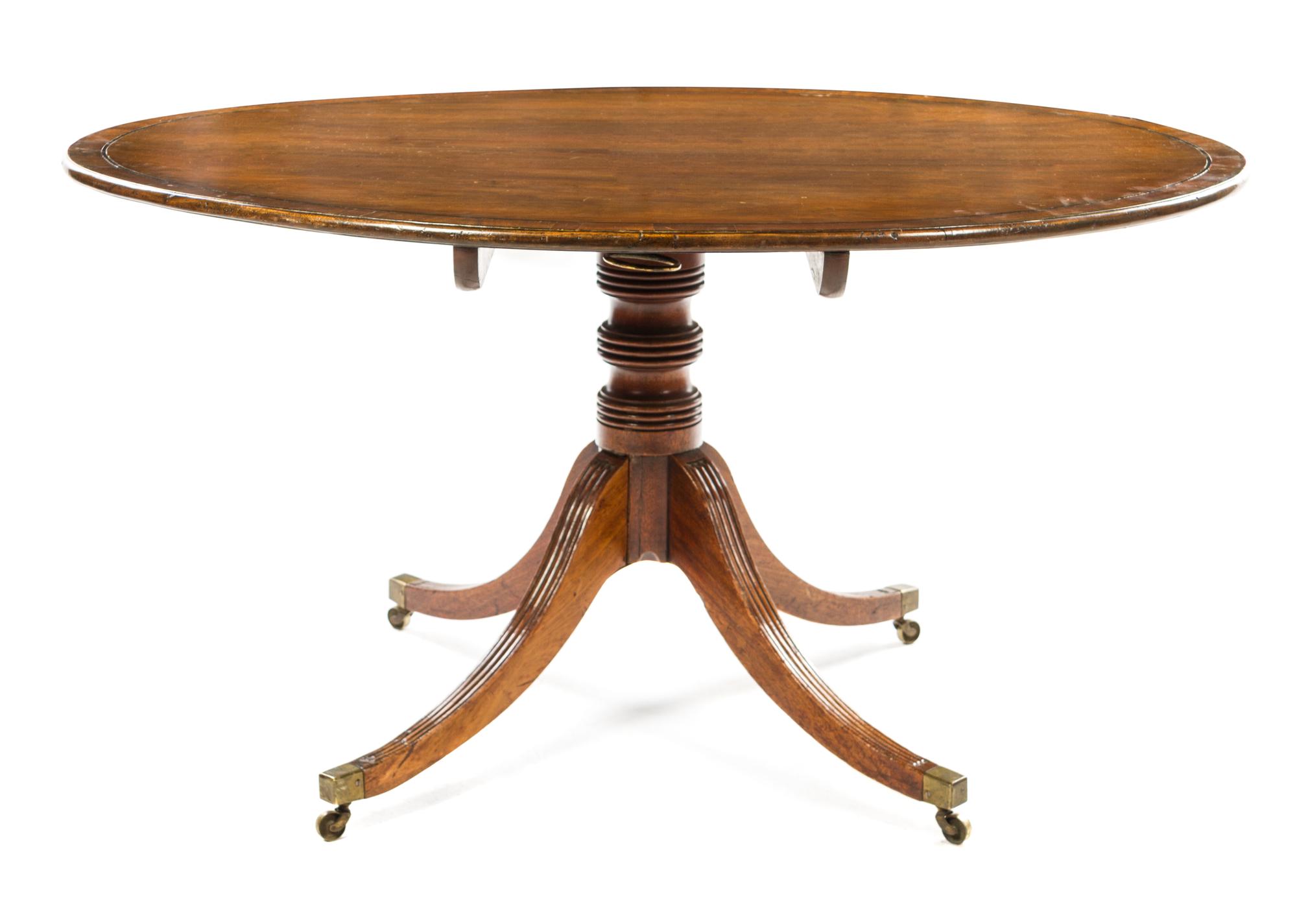 A George III Mahogany Breakfast Table Height 29 x width 54 x depth 43 inches. — 19TH CENTURY