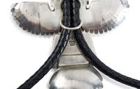 Navajo Sterling Silver and Turquoise Katsina Bolo Tie