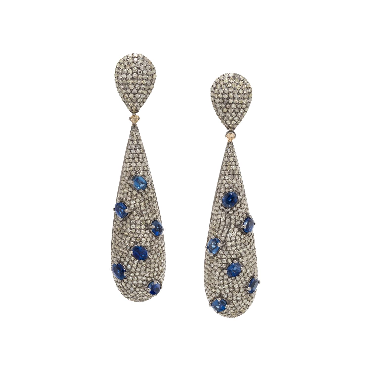 KYANITE AND DIAMOND EARRINGS