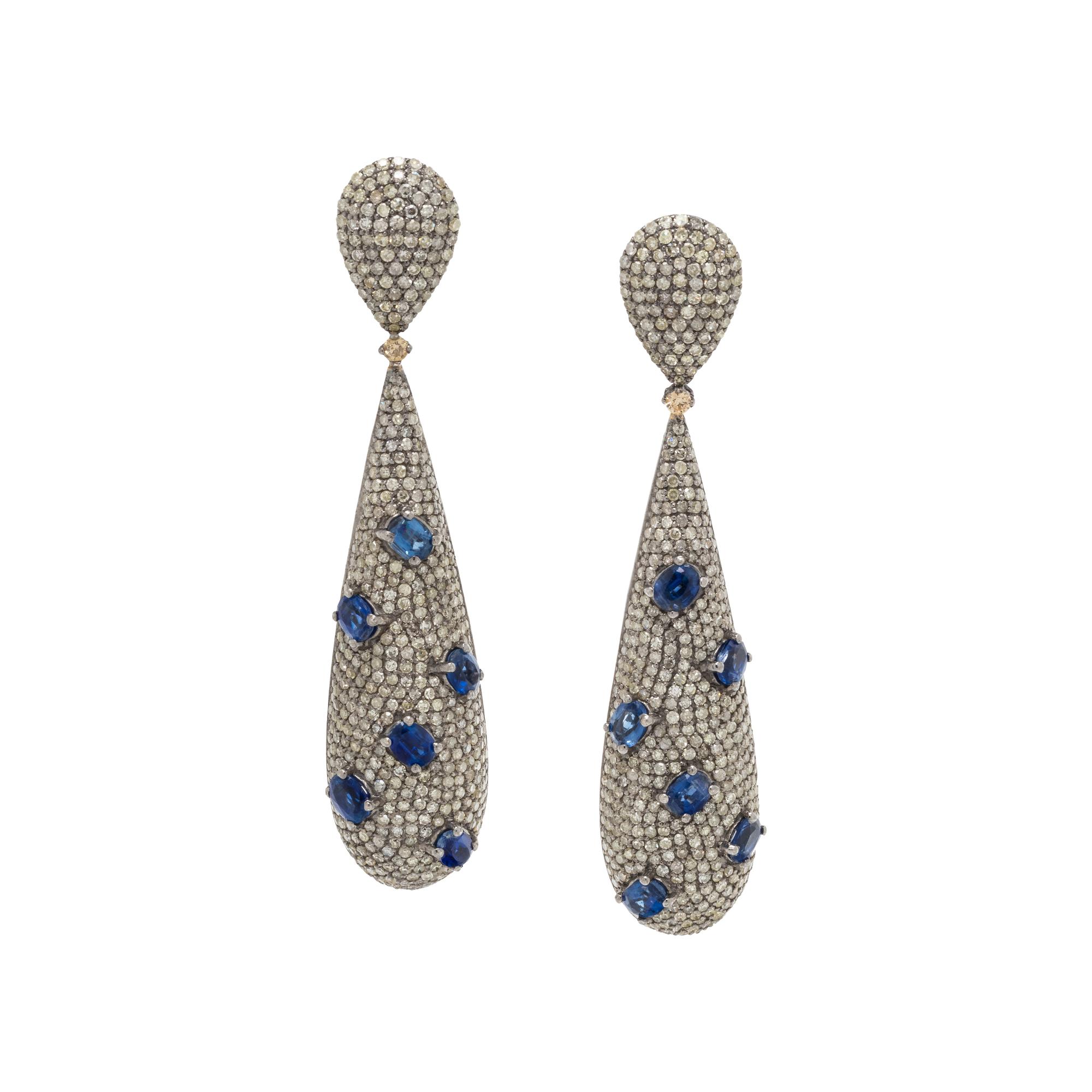 KYANITE AND DIAMOND EARRINGS