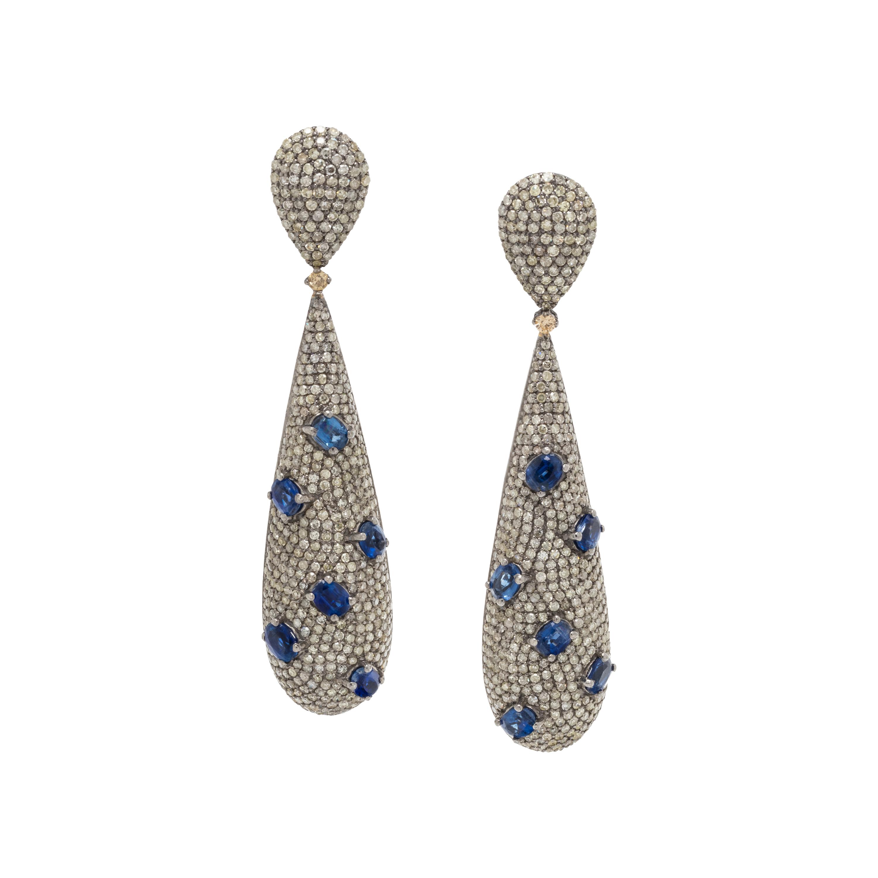 KYANITE AND DIAMOND EARRINGS