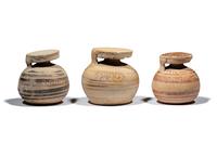 Three Corinthian Black-Figured Aryballoi