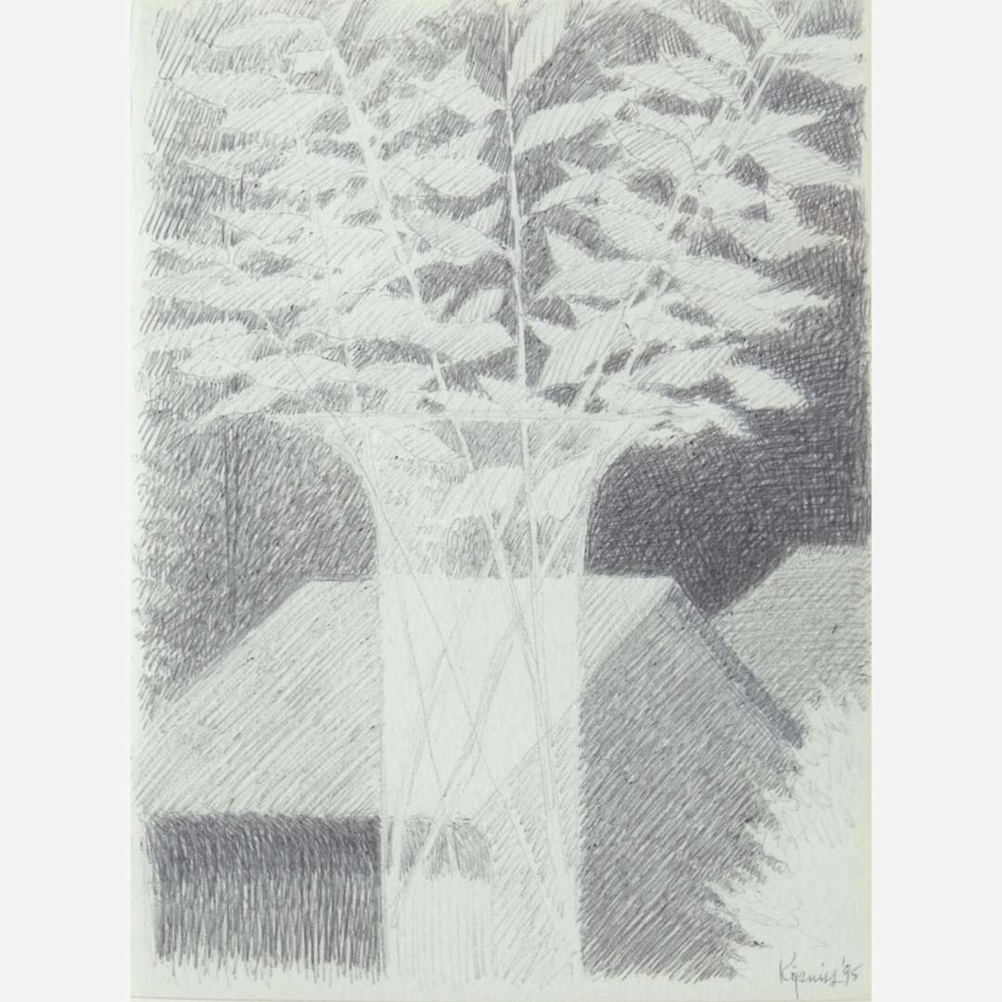 Robert Kipniss (American, b.1931) Clear vase & sheds