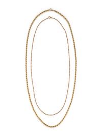 COLLECTION OF YELLOW GOLD NECKLACES