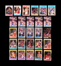 A Group of 95 1980s and 1990s Basketball Cards and Stickers Including Multiple Stars, Rookies and Michael Jordan Issues,