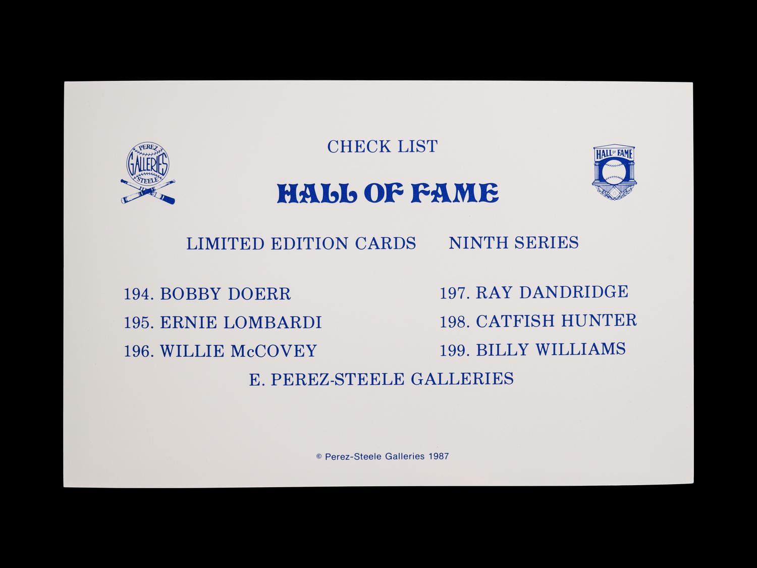 A Complete Run of 1980-2002 Series One Through Fifteen Perez-Steele Baseball Hall of Fame Post Cards