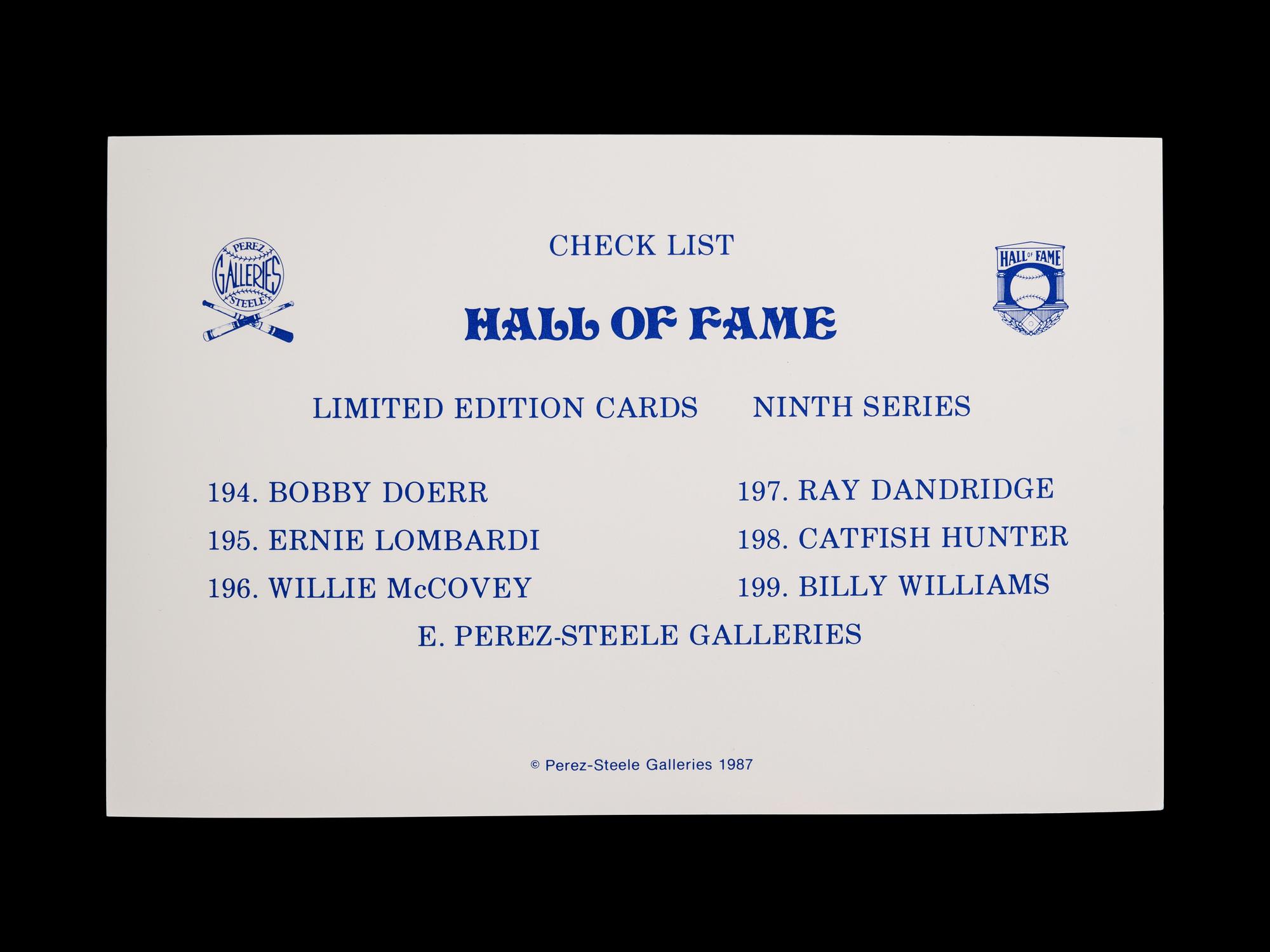 A Complete Run of 1980-2002 Series One Through Fifteen Perez-Steele Baseball Hall of Fame Post Cards