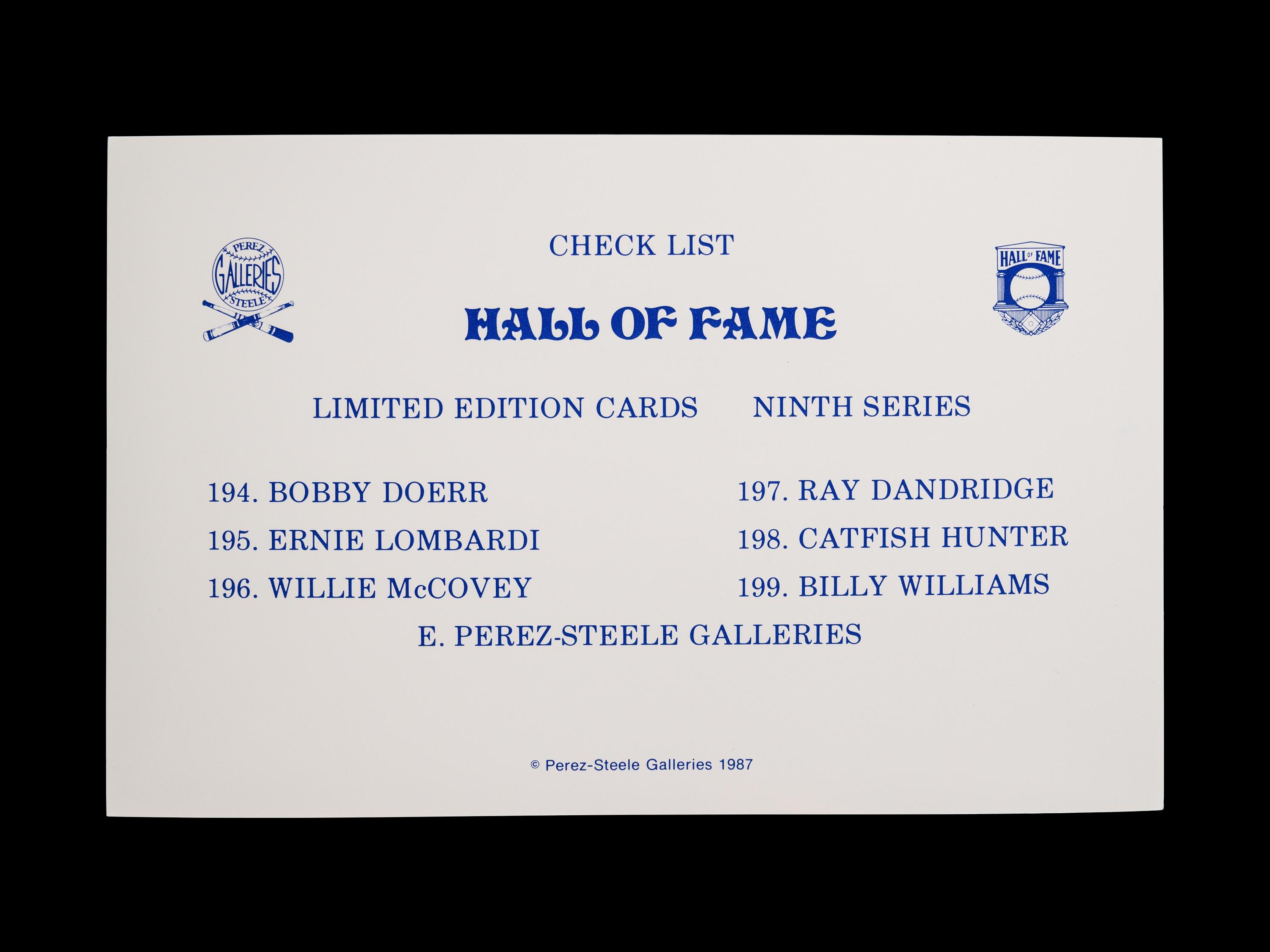 A Complete Run of 1980-2002 Series One Through Fifteen Perez-Steele Baseball Hall of Fame Post Cards