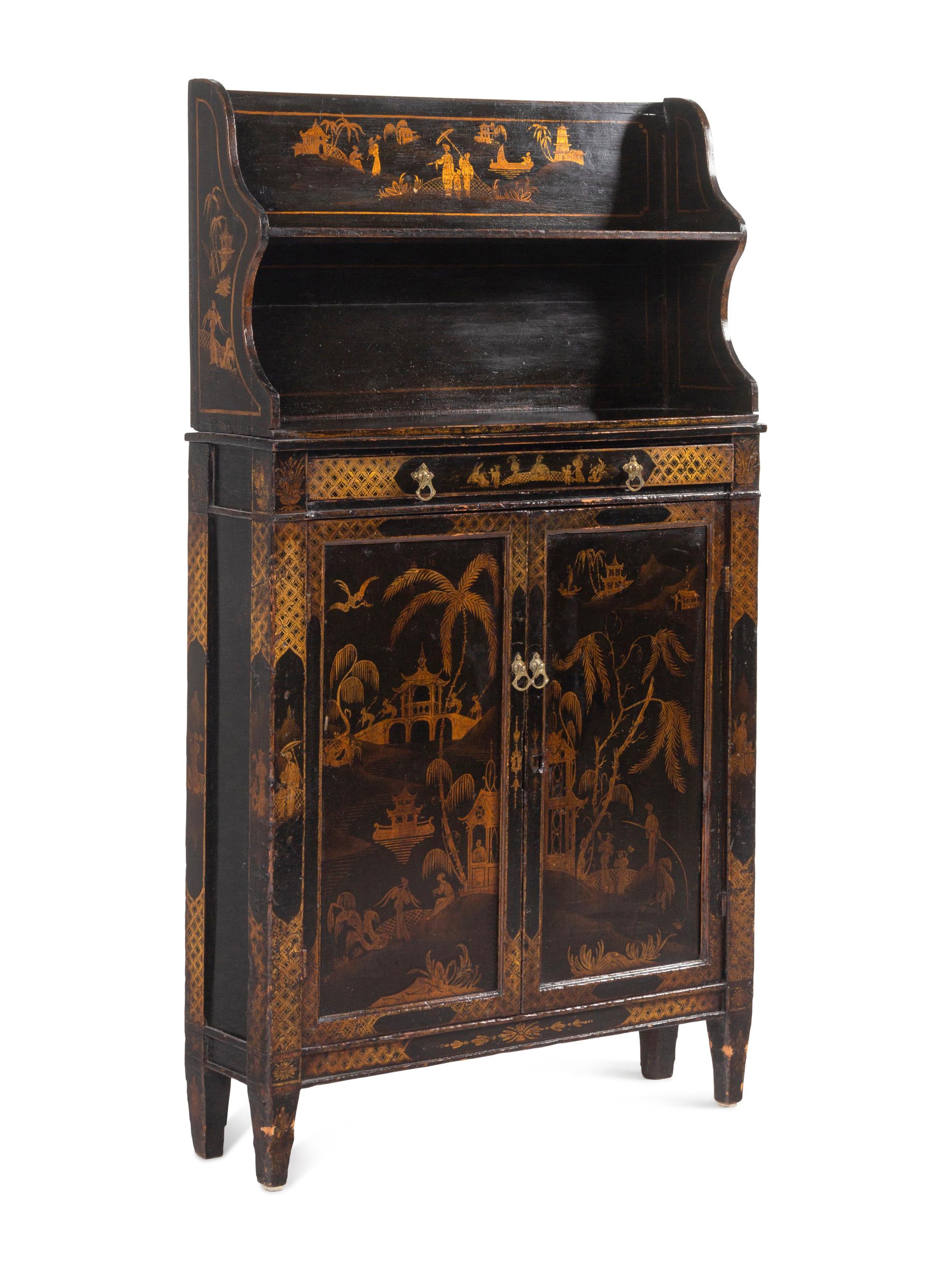 A Regency Chinoiserie Decorated Chiffonier