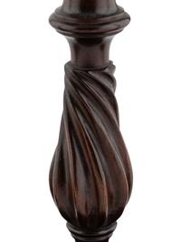 A Group of Four English Mahogany and Brass Mounted Candlesticks