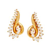 JOSE HESS, YELLOW GOLD AND DIAMOND EARRINGS